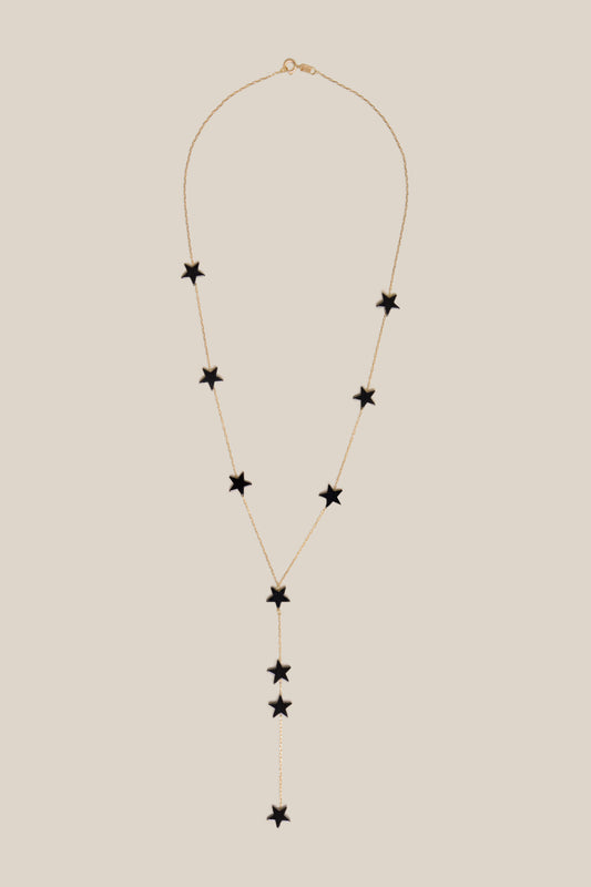 Grey Stars Long Necklace