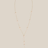 Pearls Long Necklace  - Yellow Gold