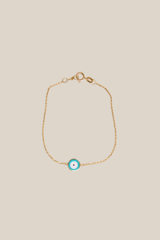 Enamel round Blue Eye Bracelet