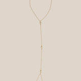 Zircon Hand Chain  - Yellow Gold