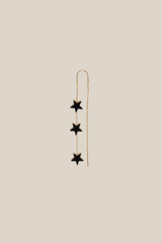 Three Grey Stars Earring