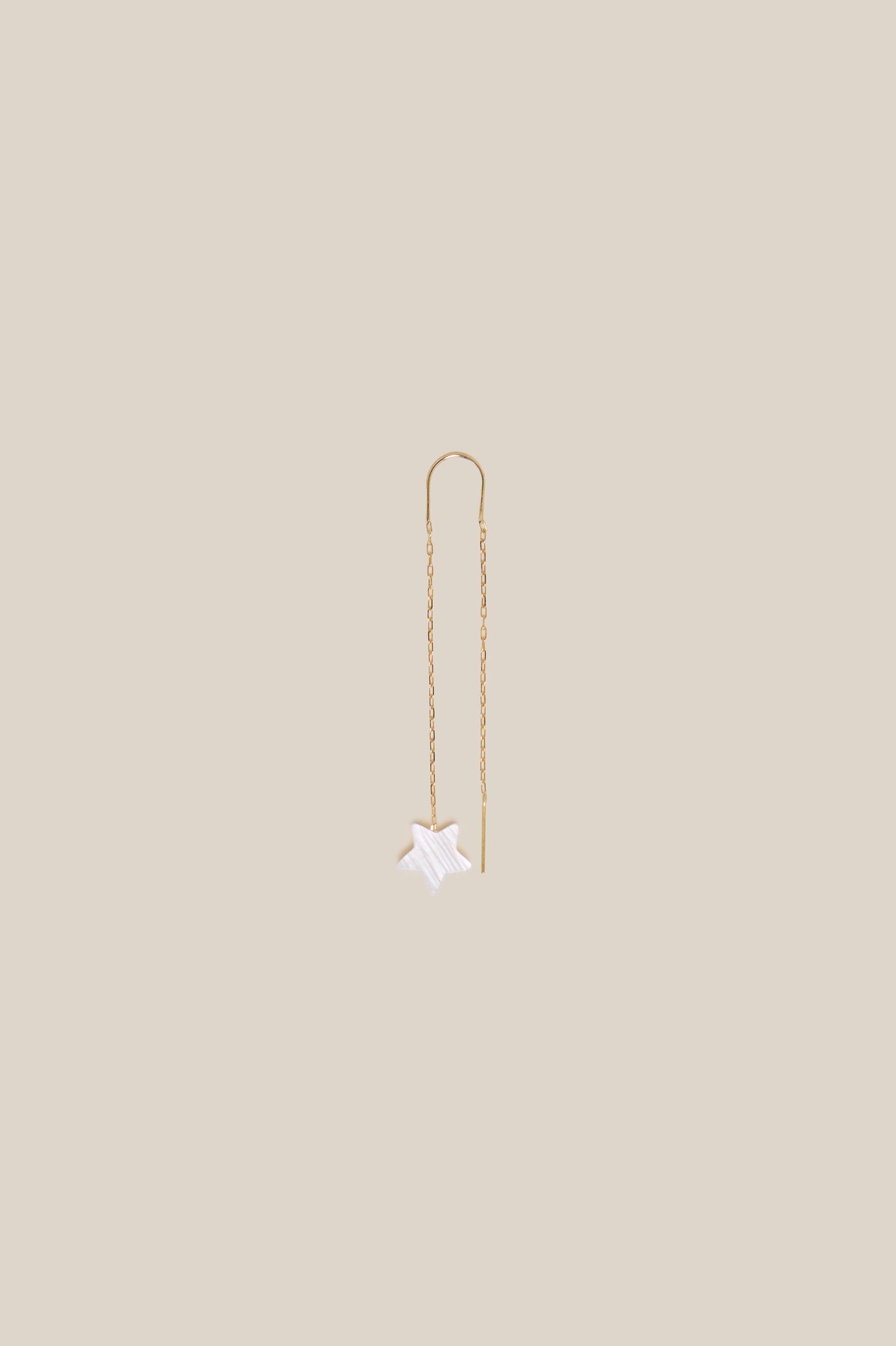 One White Star Earring