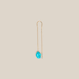Blue Stone Earring  - Yellow Gold