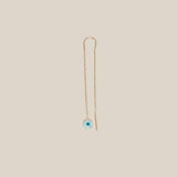 White Eye Earring  - Yellow Gold