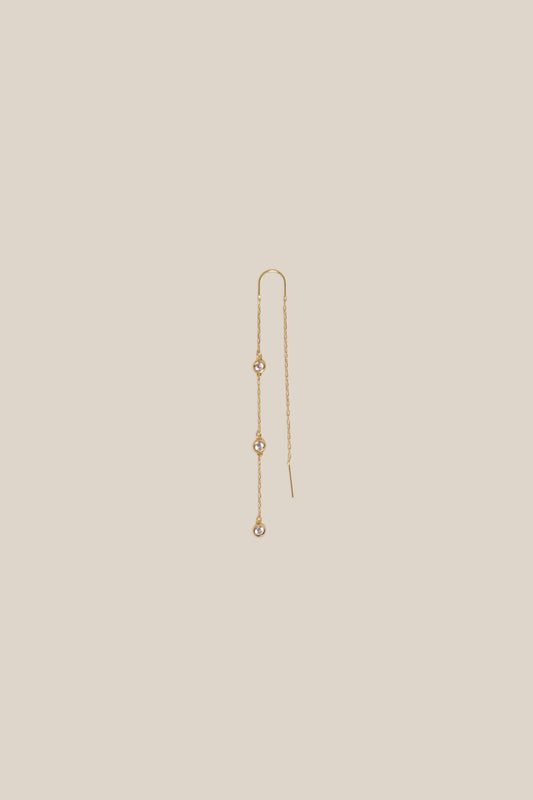 Three Zircon Earring