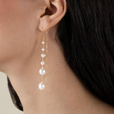 Many Pearls Earring  - Yellow Gold