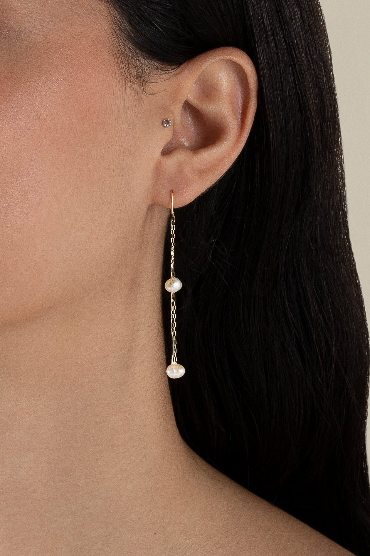 Two Pearls Earring