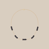 Grey Hearts Choker  - Yellow Gold