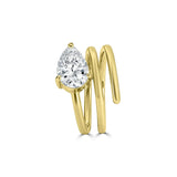 Spiral Diamond Pinky Ring