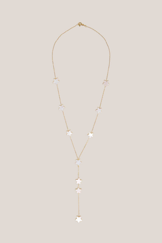 White Stars Long Necklace